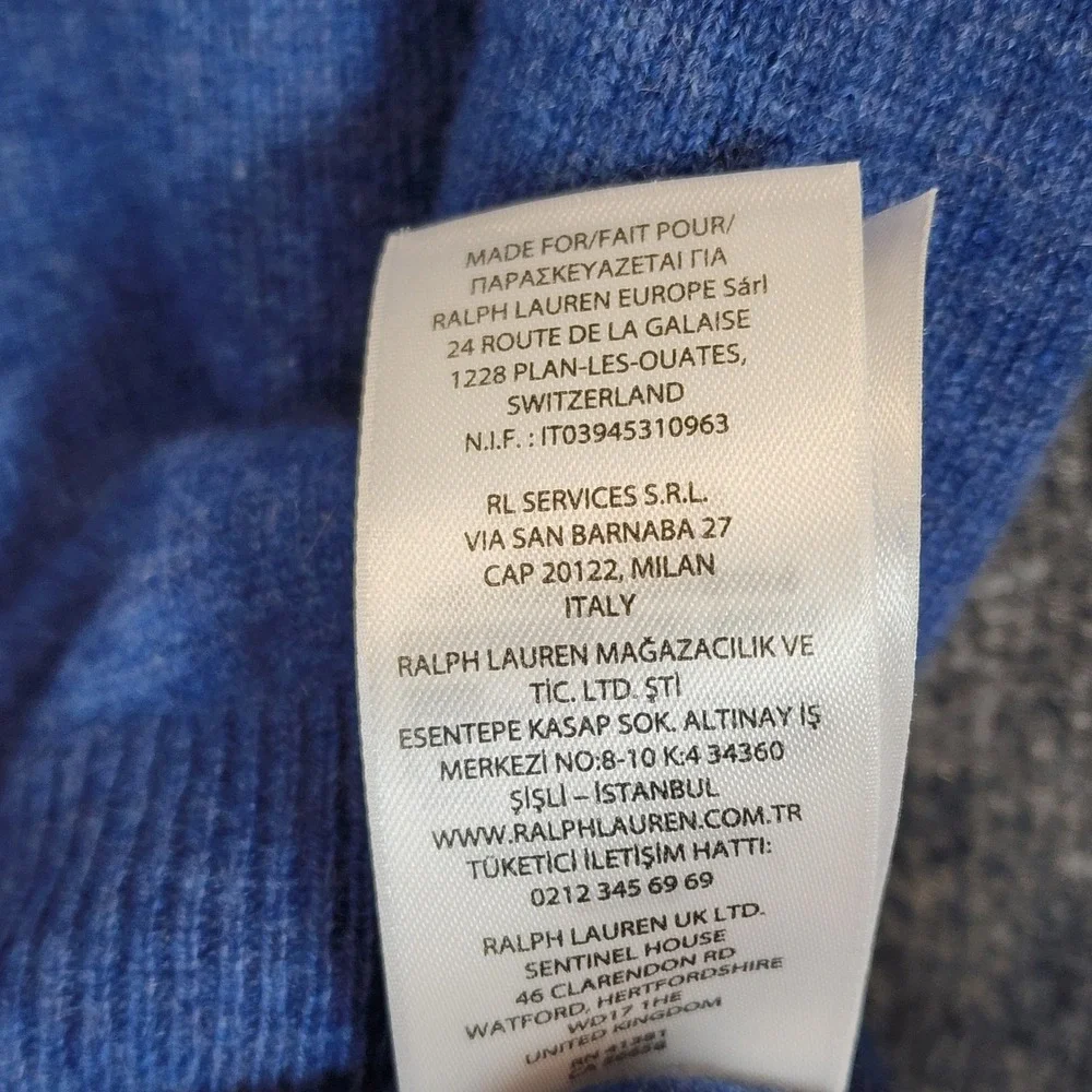 RLX‎ Ralph Lauren Men Cashmere Quarter Zip Golf Quiet Luxury Sweater M NWT